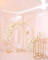 metal frame arch backdrops wedding fabric flower decorating circle ring rack outdoor lawn table plinth garland holder balloons