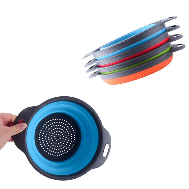 1 шт. маленький размер складной силиконовый сито для фруктов овощей корзина мытья