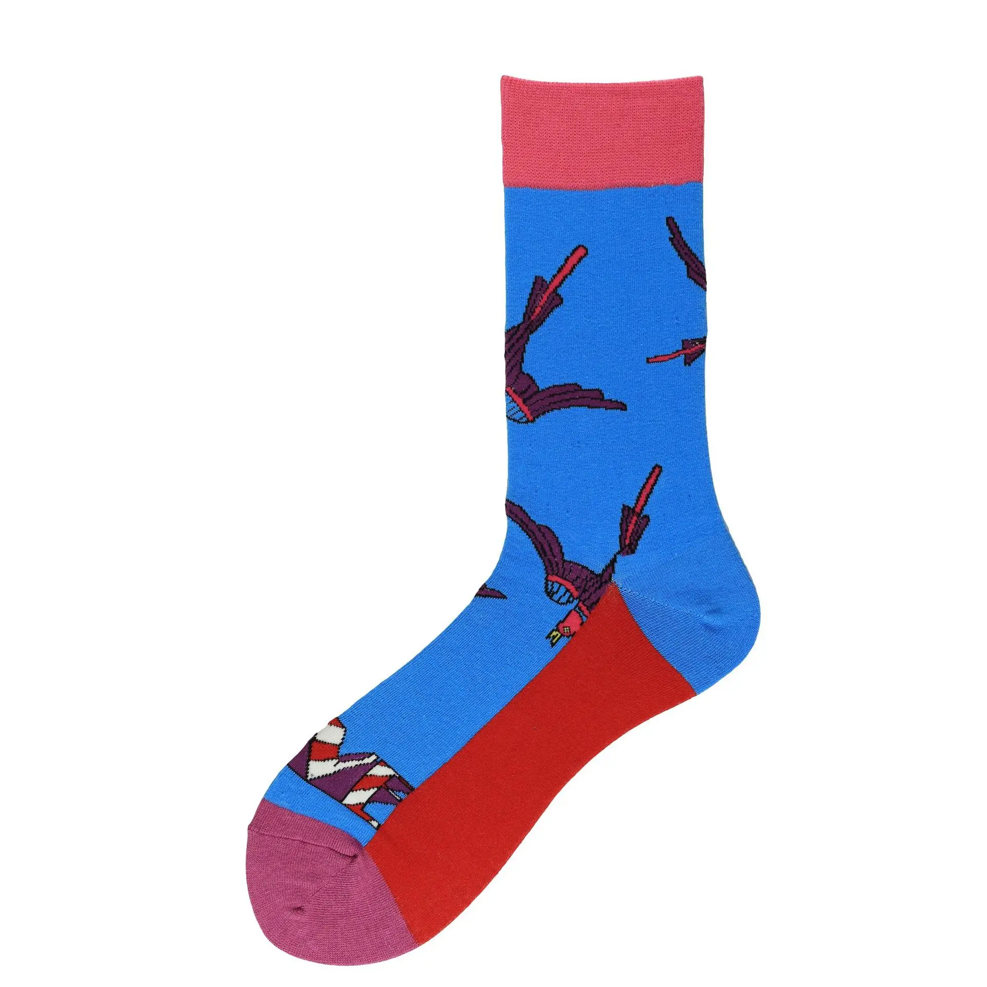 

New 2019 Colorful Cotton Men's Long Socks Harajuku Hip hop Funny Skull Cool Dress Socks for Male Wedding Christmas Gift