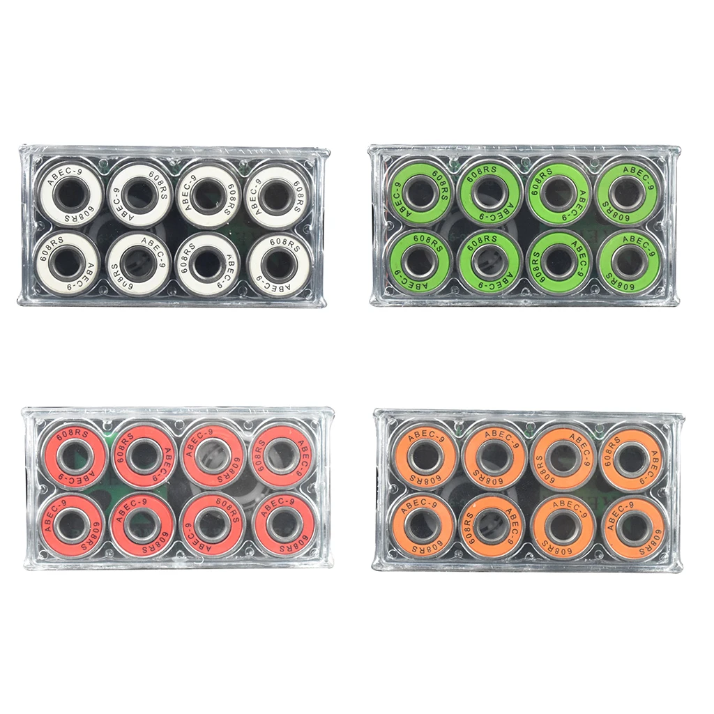 

8x Frictionless Skateboard Bearings Replacement Skates Roller Sealed Wheels