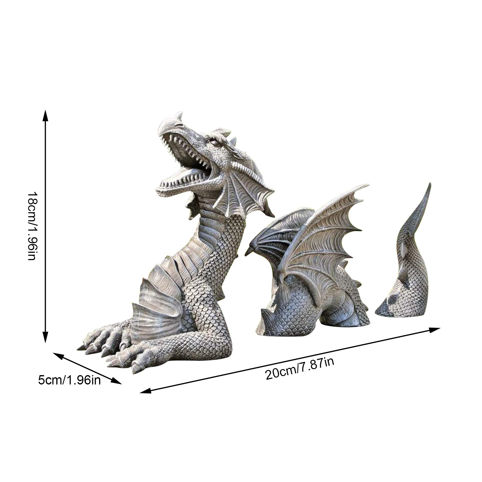 Статуя Дракона декоративные украшения из полимера для сада дракона смолы Jardin