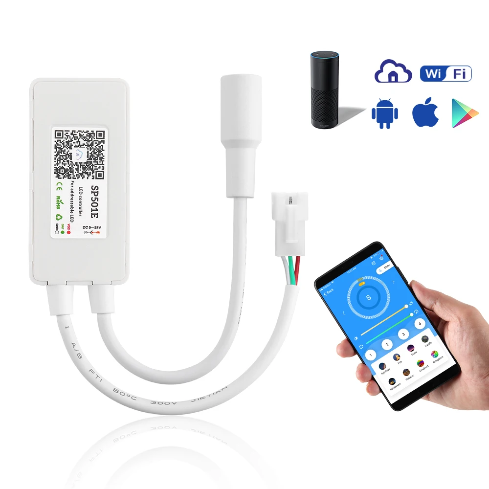 Управление светодиодной лентой WS2812B ler SP501E адресная RGB лента Amazon Alexa Smart SPI