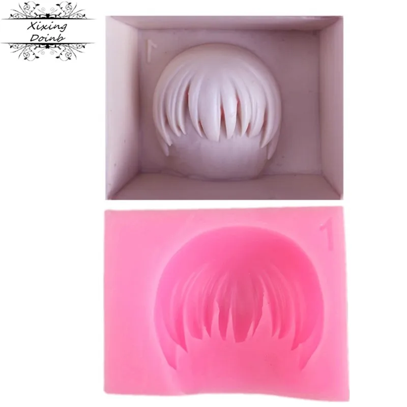 New short hairstyle silicone mold DIY soft candy sugar chocolate cake decorating tool | Дом и сад