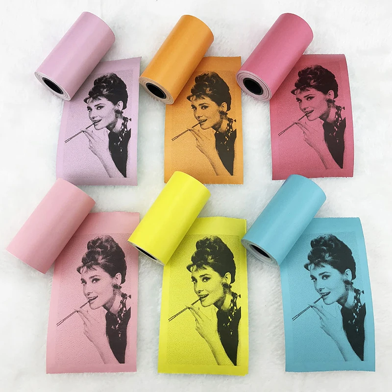 

Paperang Peripage Thermal Photo Printer Paper Rolls Printer Case Label Photo Color Sticker Paper For Paperang P1 P2 Peripage A6