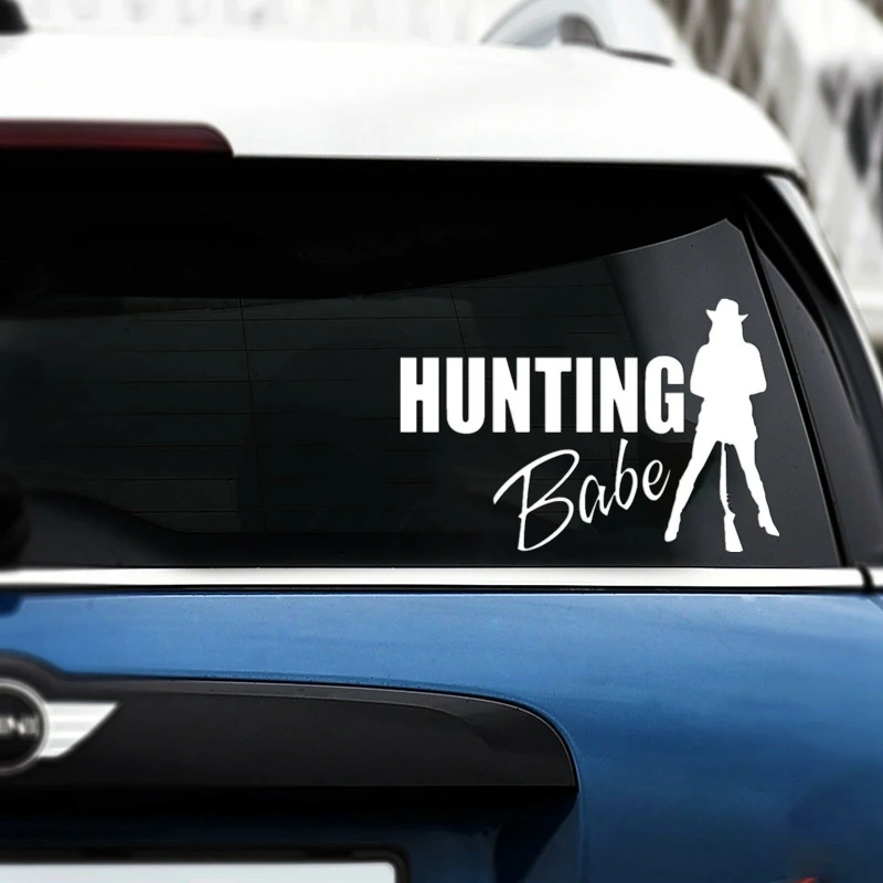

CK20878# Hunting Babe Die-Cut Vinyl Decal Car Sticker Waterproof Auto Decors on Bumper Window Laptop