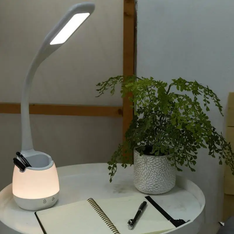 USB Перезаряжаемый светодиодный настольная лампа с сенсорным затемнением