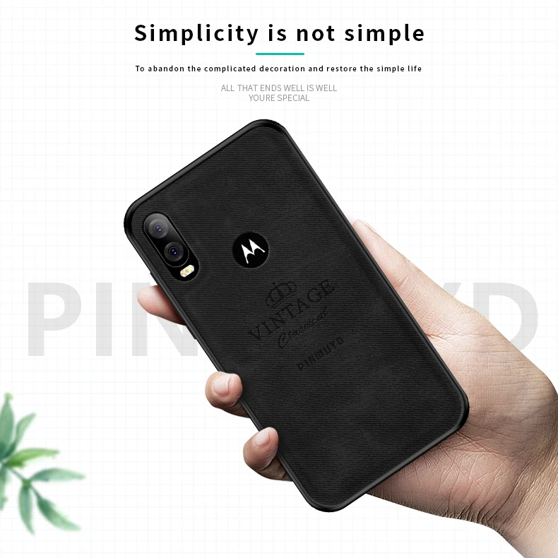 Чехол для Motorola Moto One Vision/P40, Винтажный чехол из кожи ПУ и ПК, Жесткий Чехол, облегающие Чехлы, защитный чехол 6,2''
