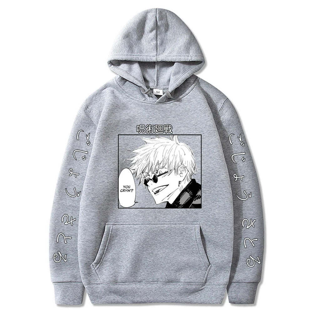 

Jujutsu Kaisen Print Hoodies Women Casual Long Sleeve Loose Hooded Sweatshirt Autumn Winter