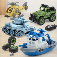 childrens assembling sea land and air disassembly disassembly and assembly educational toy engineering vehicle boy baby suit