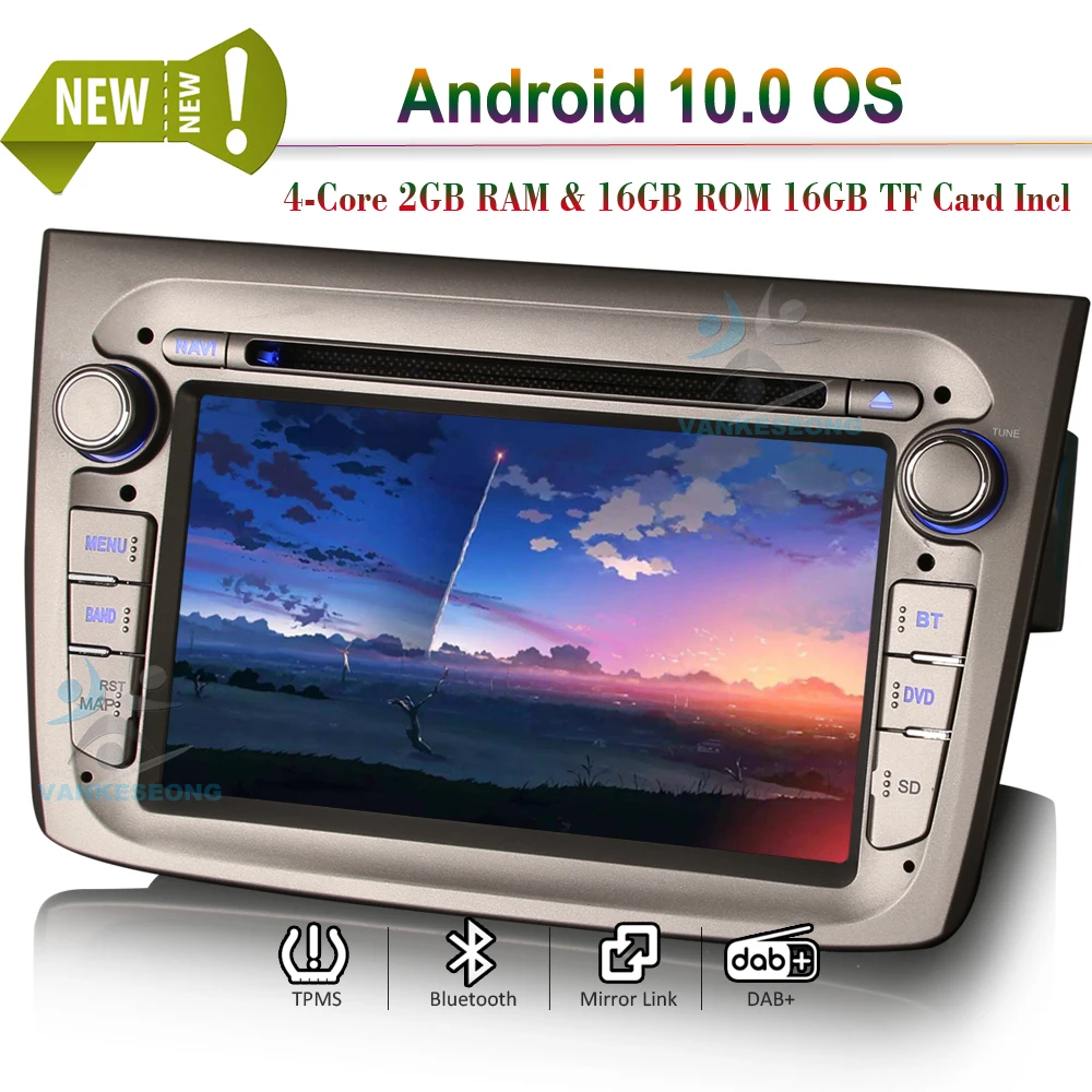 Автомагнитола DAB + Android 10 0 7 дюймов Bluetooth GPS SatNav 4G DSP DVD CarPlay для Alfa Romeo Mito 2019|GPS