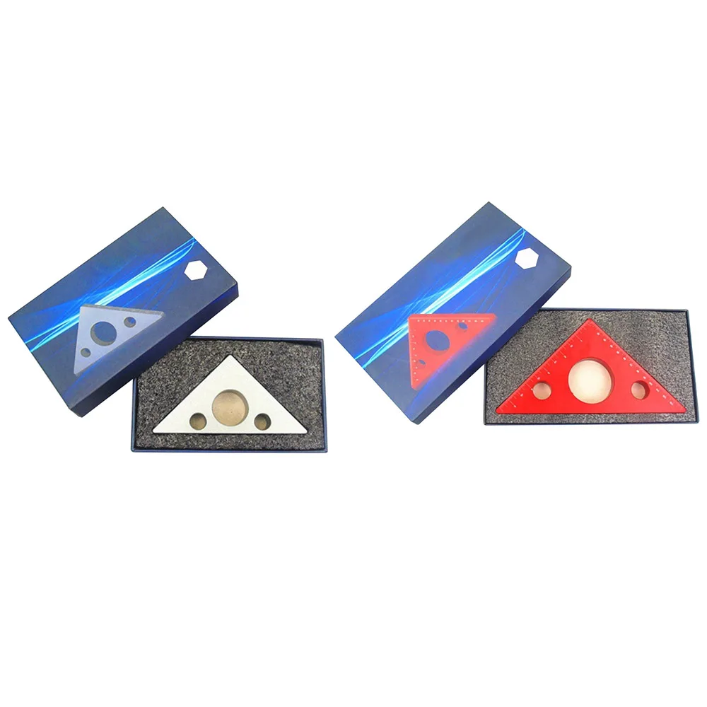 

90 Degrees Aluminum Alloy Height Ruler Metric Inch Woodworking Triangular Ruler