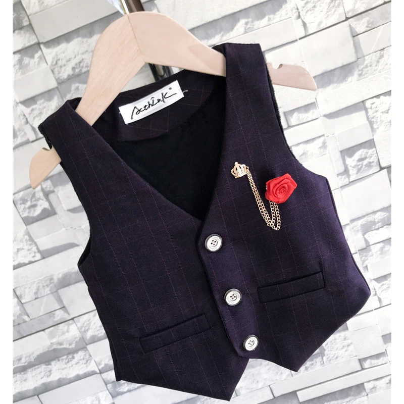 Новинка 2019 зимний теплый жилет ActhInK для мальчиков детский флисовый Термальный