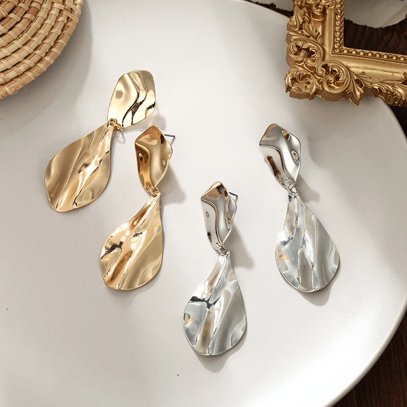 Корейские массивные Уникальные Серьги Геометрические нерегулярные