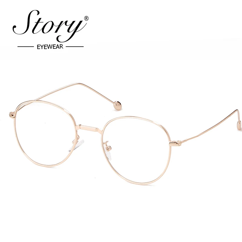 Оптические очки с круглыми прозрачными линзами STORY 2018 искусственные для мужчин и