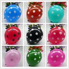 Латексные воздушные шары в горошек, красные и черные, 12 шт., божья коровка, украшение для бейби шара, гелиевые шары, для свадьбы, дня рождения, детских праздников