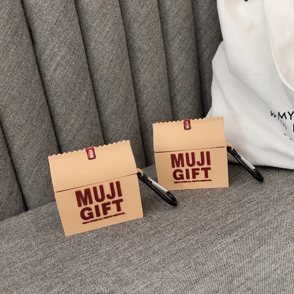 Для airpods pro 3 muji 3d усадочная сумка из силикона чехол для наушников с fio bluetooth