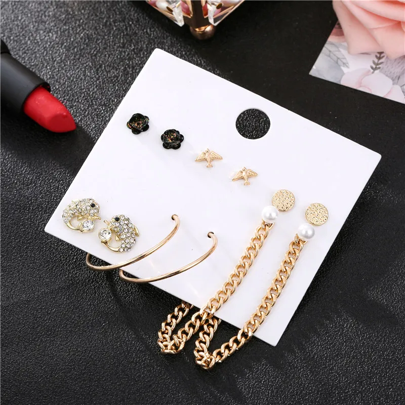 Модный Комплект сережек для женщин и девочек с длинной кисточкой 6 пар/набор