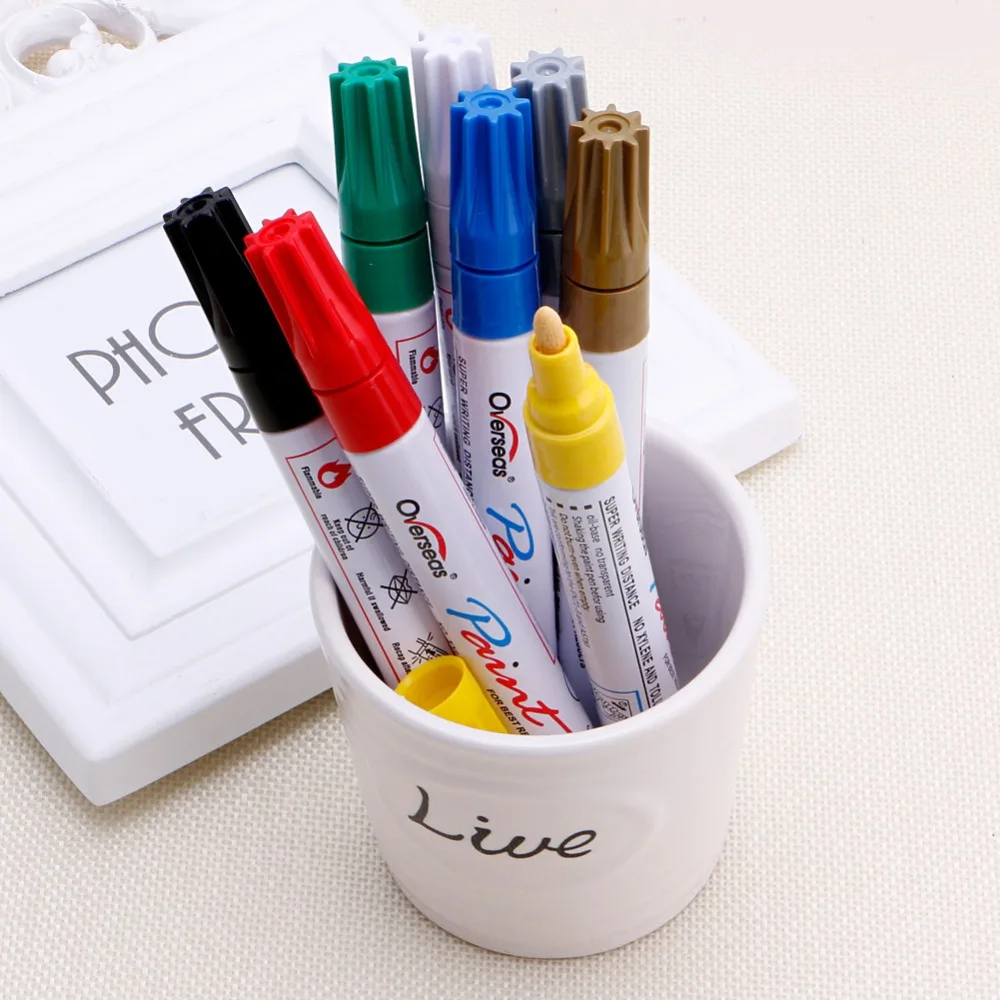 8 цветов водонепроницаемая ручка автомобильные шины протекторы Перманентный