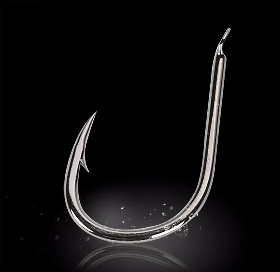ILure 200 шт. Iseama Fishhook 1#-15# одиночный крючок высокого качества рыболовный крючок черного цвета одиночный Большой Крючок тройные Крючки Аксессуары
