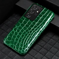 100 natural crocodile leather phone case for samsung galaxy s21 ultra s20 fe s10 s21 plus note 20 10 a50 a71 a72 a51 a52 a31
