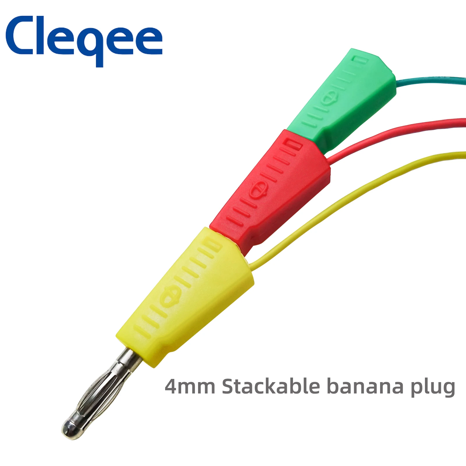 Cleqee P1532 10PC Jumper Wires Male to 4mm Stackable Banana Plug Silicone Dupont Cable Electronic DIY Kit for Arduino Breadboard |