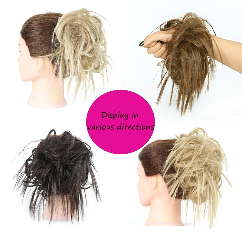 Синтетический шиньон для конского хвоста эластичная лента волос прямой