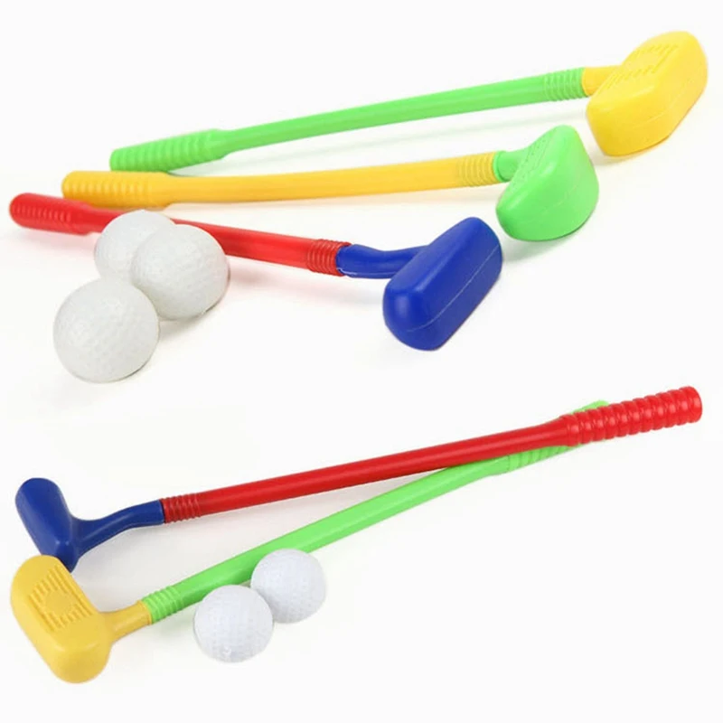 

2021 Multi-color Plastic Mini Golf Club Set Outdoor Sports Game Toy Professional Children's Golf Sui
