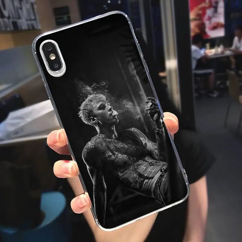 

Machine Gun kelly rapper Phone Case Transparent soft For iphone 5 5s 5c se 6 6s 7 8 11 12 plus mini x xs xr pro max