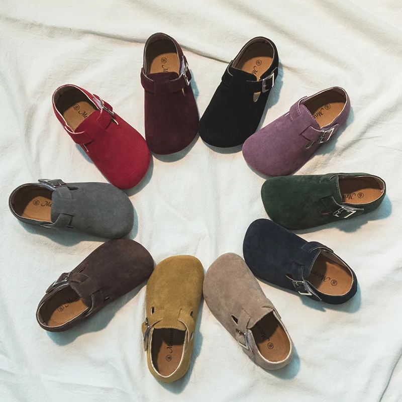 

Spring Children Suede Leather Shoes Casual Student Flats Sneakers Soft Non-slip Baby Boys Toddler Shoes Girls Princess Sandals