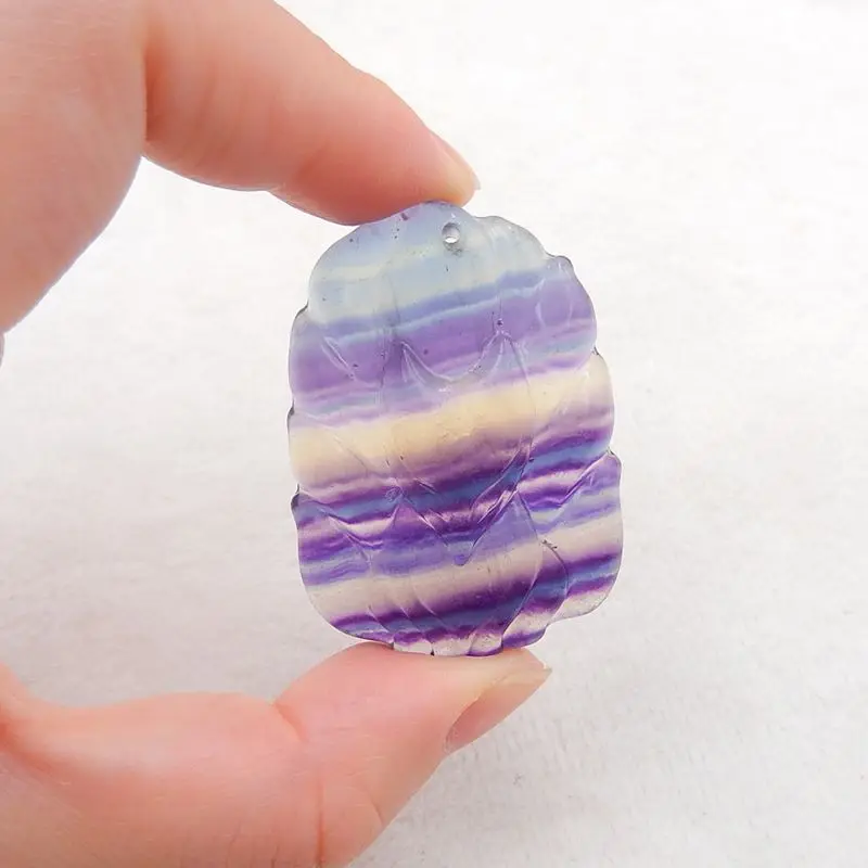 Резная Подвеска из драгоценного камня флюорита ювелирные изделия лисы флюорит