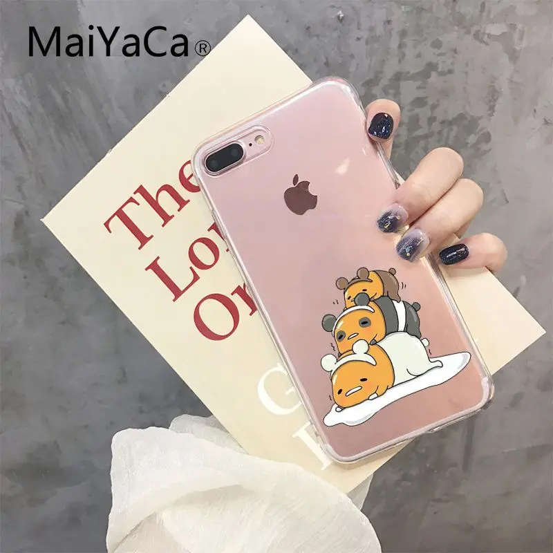 MaiYaCa Милый Гудетама ленивый яйцо мобильный чехол для iPhone X XS MAX 6 6s 7 7plus 8 8Plus 5 5S SE XR 11 pro max