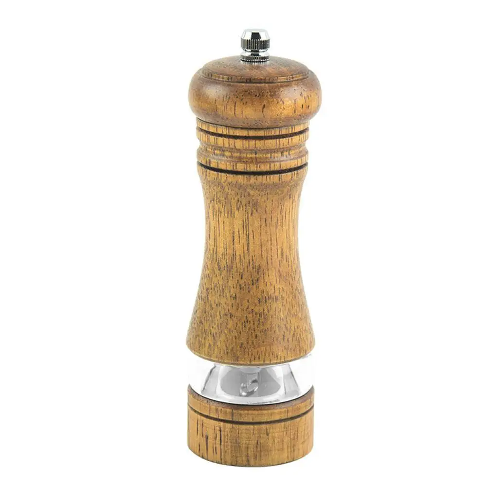 

1 pc Natual Oak Wood Pepper Spice Mill Grinder Set Grinder Milling Handheld BBQ Spice Mills Seasoning Machine Cooking Tools M4W4