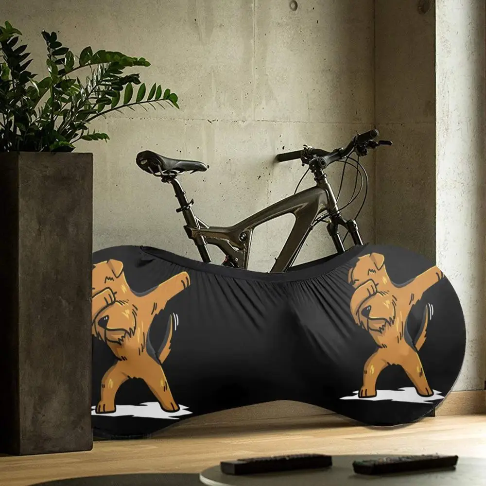 

2020 Aredale Terrier Dobbing D0g Dab Dance outdoor Bike MTB waterproof Bicycle dust cover Custom biking motocross downhill gift
