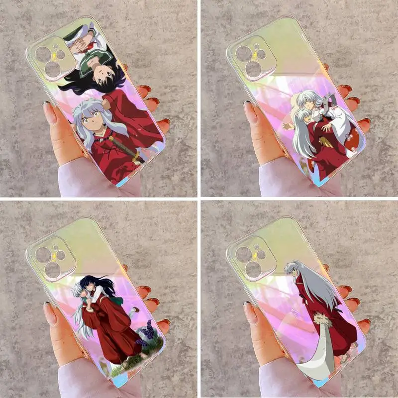 

Anime Inuyasha Phone Case for iPhone huawei honor 7 8 9 11 12 20 30 S X XS XR MINI Pro Max Plus laser Transparent