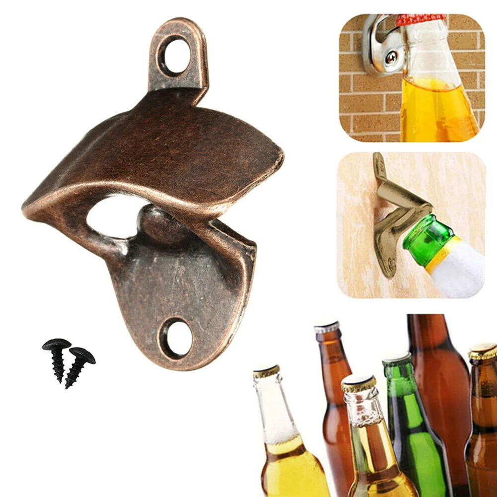 

10pcs Kitchen Gadgets Bottle Opener Wall Mounted Vintage Retro Alloy Hanging Open Beer Tools Bar Accessories