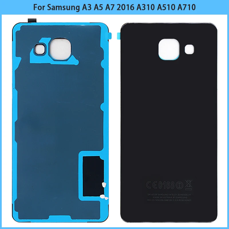 Задняя крышка для Samsung Galaxy A3 A5 A7 2016 стеклянная корпуса сменный Новый A310 A510 A710