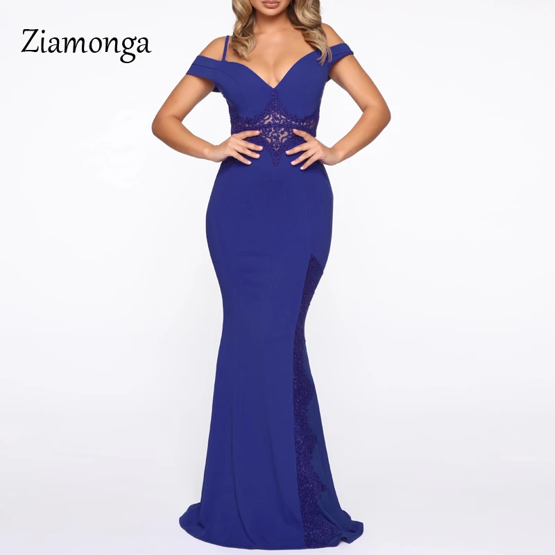 Ziamonga 2020 платье русалки без бретелек с открытыми плечами кружевное длинное