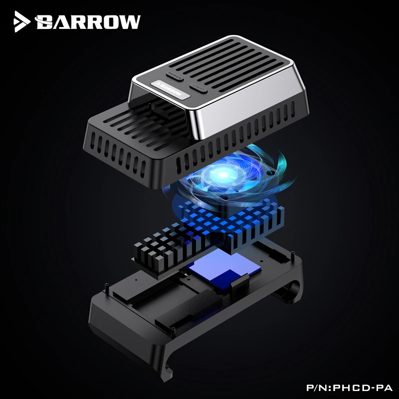 Barrow Mobile Phone Semiconductor Cooler Cellphone Heat Sink Cooling Fan With Back Light Portable Refrigerator 65~80MM PHCD-PA | Компьютеры