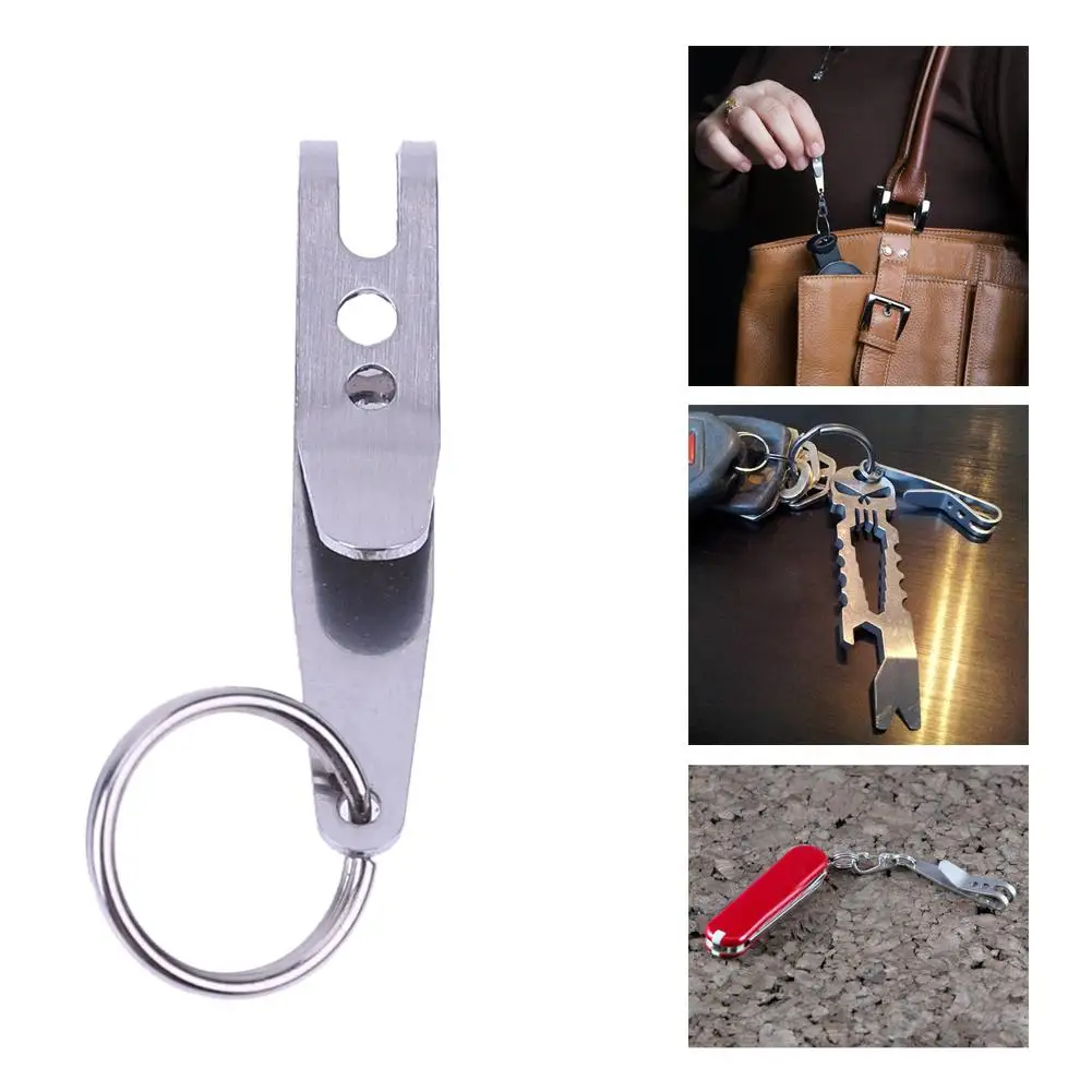 

5pcs Mini Edc Gear Pocket Suspension Clip Hanger Tool Key Ring Keychain
