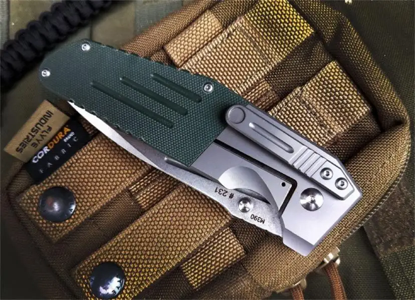 Benchmade 7505 Folding Knife M390 Blade Titanium Alloy G10 Handle Outdoor Camping Self-defense Safety Military Knives EDC Tool enlarge