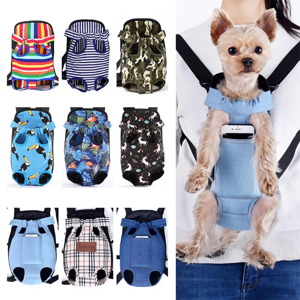 

Рюкзак для собак на открытом воздухе Товары для путешествий из сетки для переноски домашней собаки дышащий двойной сумки на плечо для домаш...