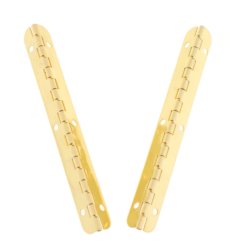 2PC/Lot Long Gold Metal Hinges For Furniture Cabinet Wooden Gift Box Antique Decorative Fittings Hardware | Обустройство дома