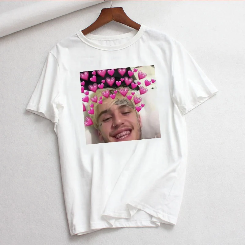 Женская футболка в стиле Харадзюку модная с принтом Lil Peep хип-хоп уличная одежда
