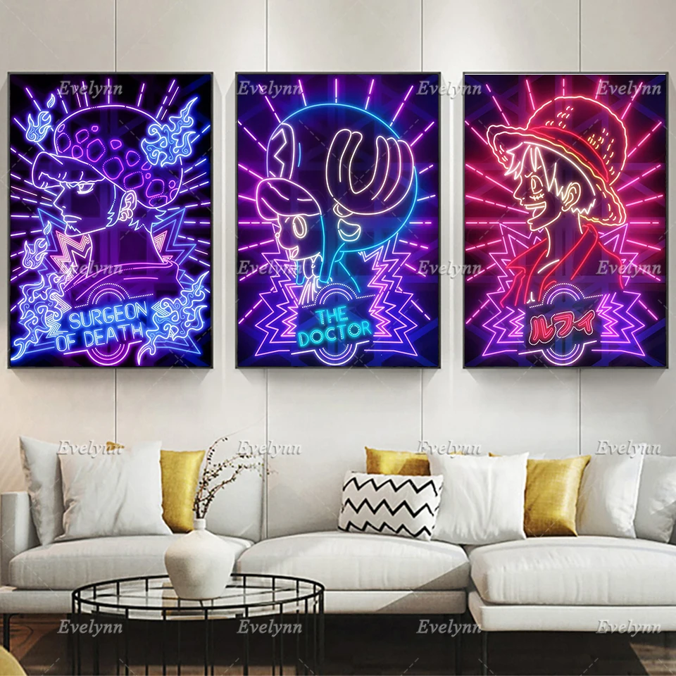 

Japanese Anime One Piece Luffy Canvas Posters And Prints Modern Living Room Cuadros Nordic Home Bedroom Decor Painting Wall Art