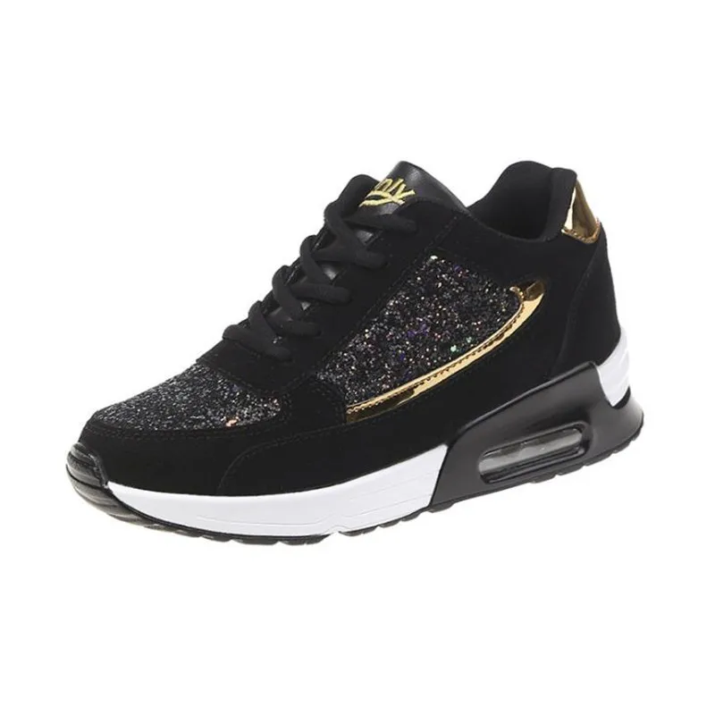 

Кроссовки Vrouwen со шнуровкой, блестящие, на осень/весну, женские блестящие повседневные кроссовки на платформе, спортивная одежда