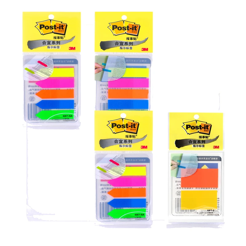 4 упаковки/партия пластиковые Матовые индикаторные этикетки индексная