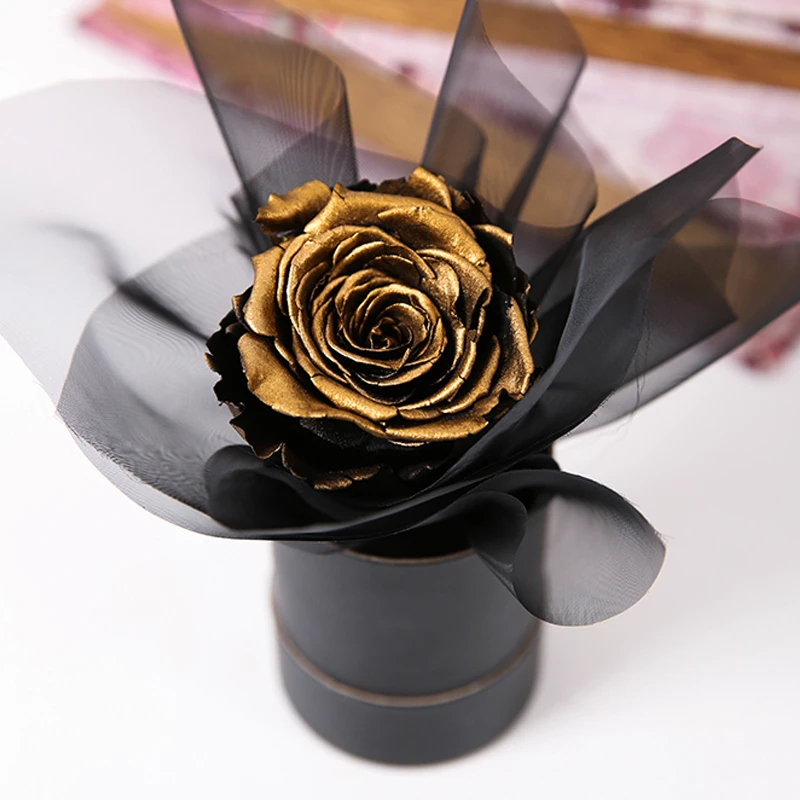 

Mini Round Paper Flower Boxes with Lid Florist Bucket Valentine's Day Rose Present Packaging Box Home Decor Wedding Decoration