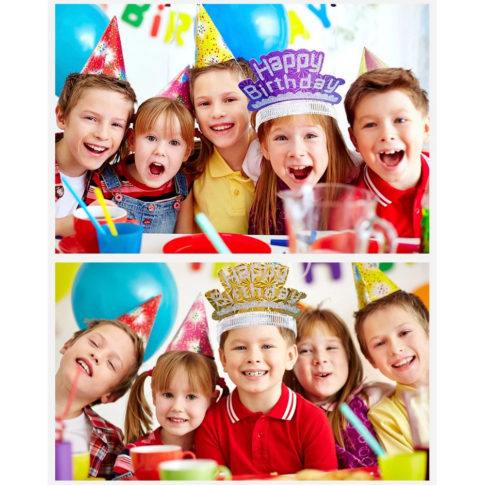 6 шт. серебряная шляпка принцессы с короной для первого дня рождения Свадебные