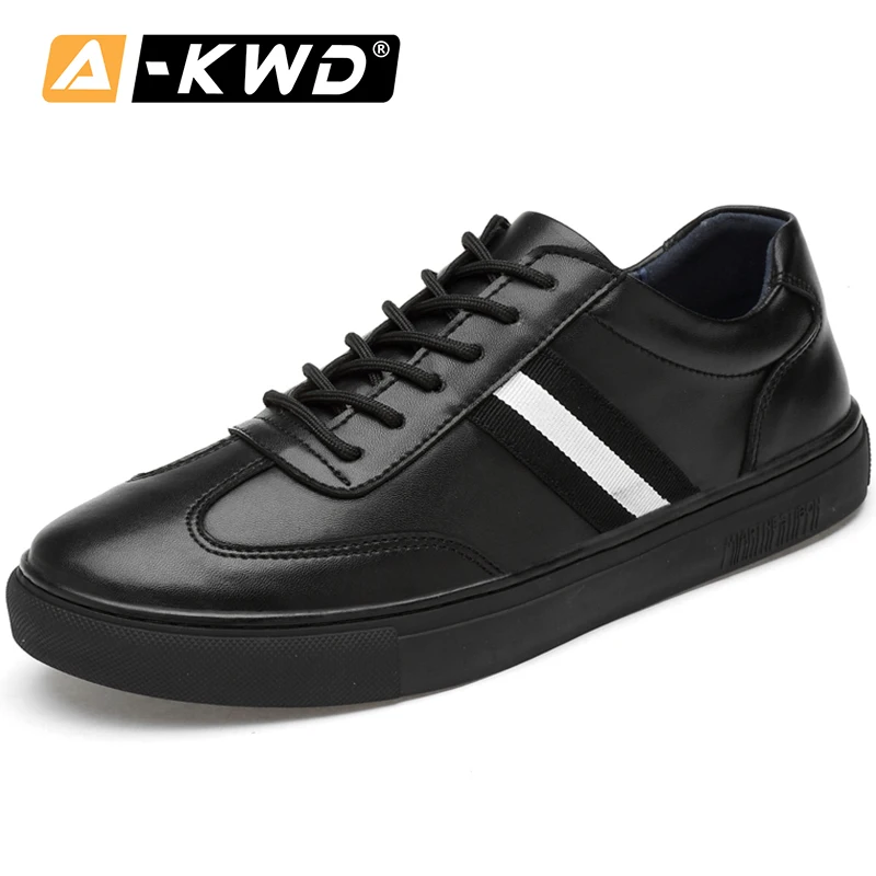 

Fashion Split Leather Sheos Men Zapatillas De Cuero Hombre Luxury Brand Men's Shoes Low Top Leather Sneakers Men Casual Shoes 44