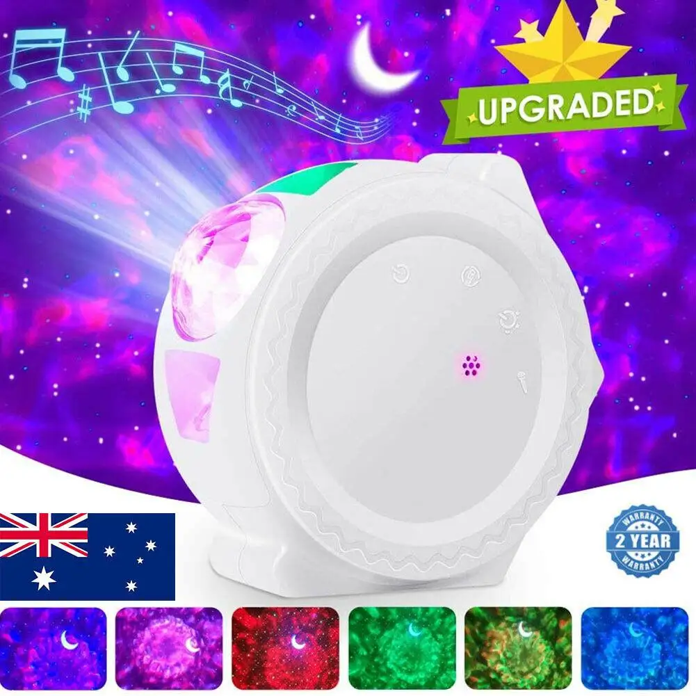 

LED 3 in 1 Ocean Wave Starry Sky Projector Laser Star Moon Night Light Galaxy Nebula Lamp Music Voice Control For Kids